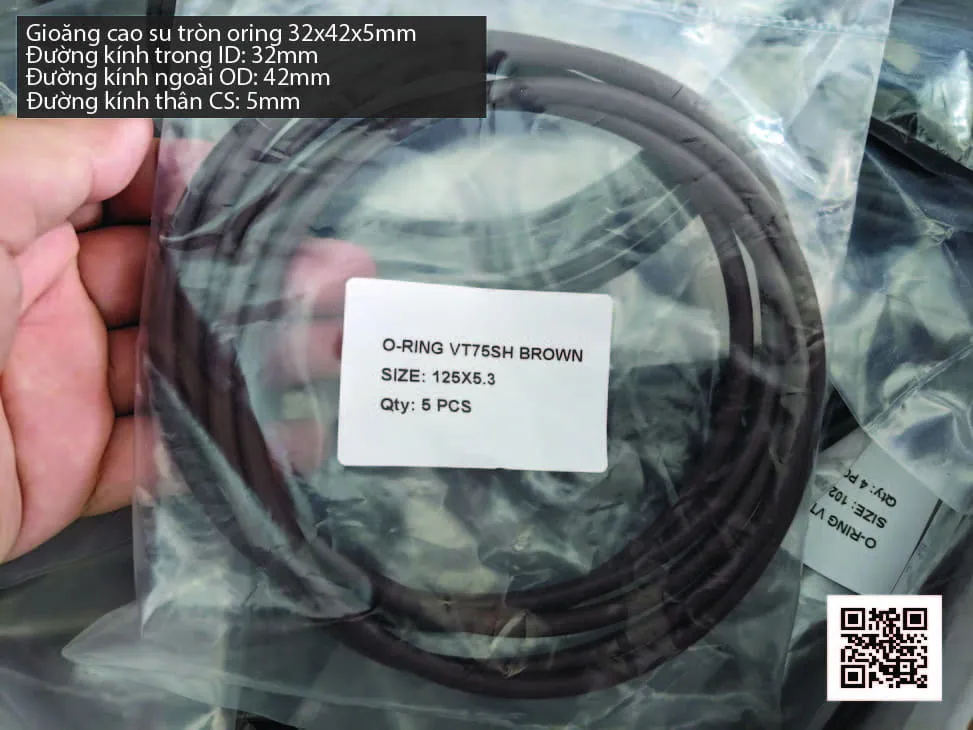 Gioăng Oring tròn cao su Viton 29x5 chịu nhiệt, chịu hóa chất — hình thực tế