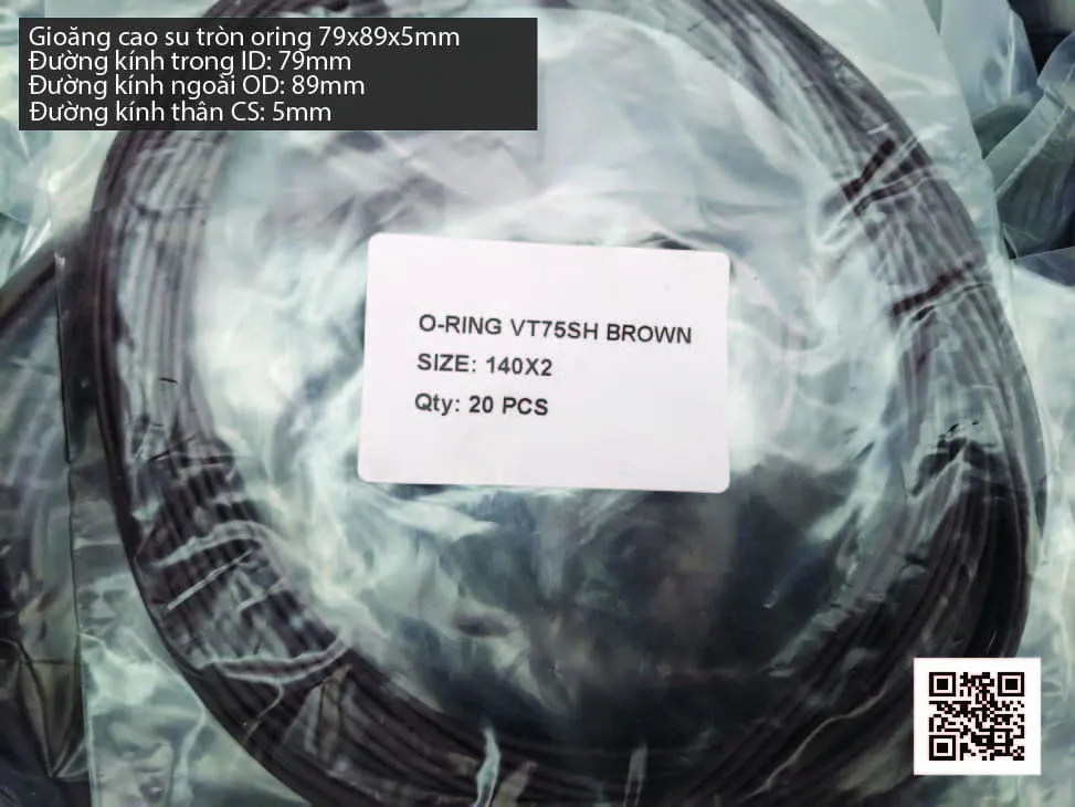 Gioăng Oring tròn cao su Viton 76x5 chịu nhiệt, chịu hóa chất — hình thực tế
