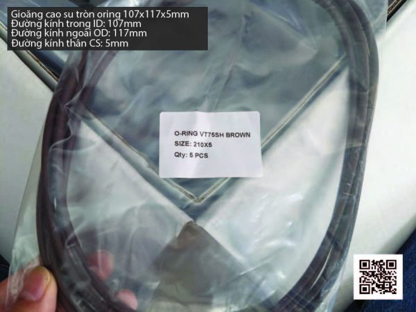 Gioăng Oring tròn cao su Viton 101x5 chịu nhiệt, chịu hóa chất - Hình ảnh 4