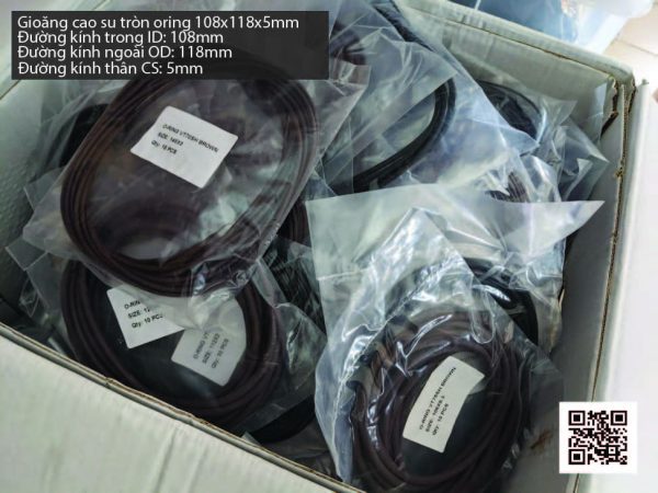 Gioăng Oring tròn cao su Viton 102x5 chịu nhiệt, chịu hóa chất - Hình ảnh 4