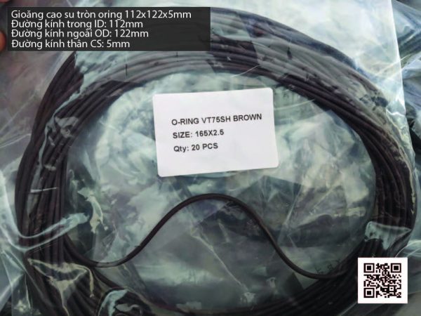 Gioăng Oring tròn cao su Viton 109x5 chịu nhiệt, chịu hóa chất - Hình ảnh 3