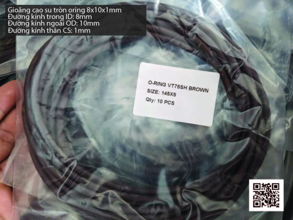 Gioăng Oring tròn cao su Viton 6.5x1 chịu nhiệt, chịu hóa chất - Hình ảnh 3