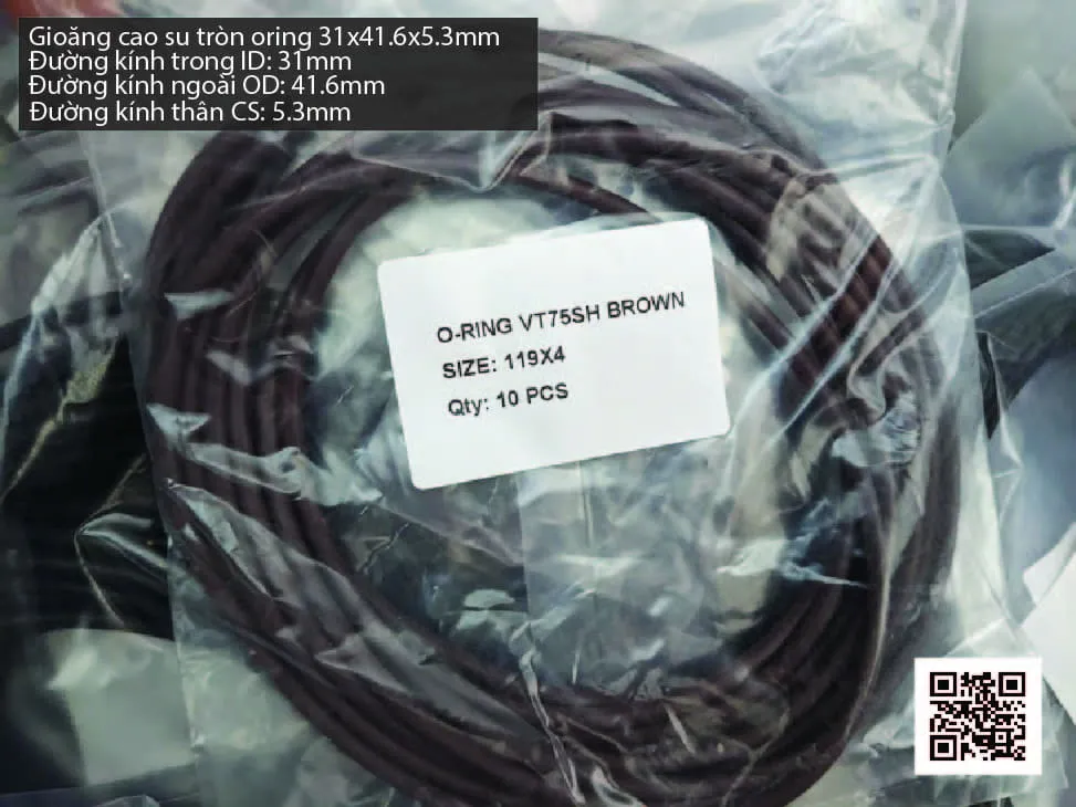 Gioăng Oring tròn cao su Viton 28x5.3 chịu nhiệt, chịu hóa chất — hình thực tế