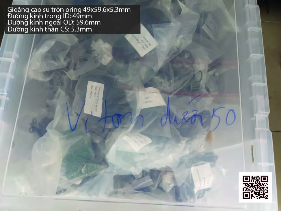 Gioăng Oring tròn cao su Viton 46x5.3 chịu nhiệt, chịu hóa chất — hình thực tế