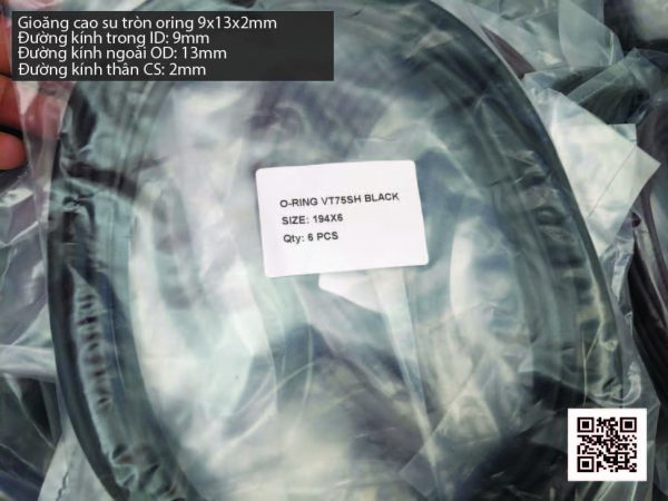 Gioăng Oring tròn cao su Viton 9x2 chịu nhiệt, chịu hóa chất