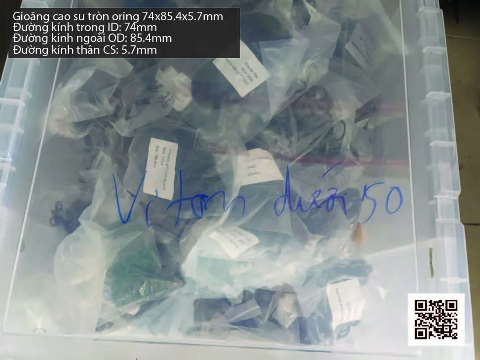Gioăng Oring tròn cao su Viton 71x5.7 chịu nhiệt, chịu hóa chất — hình thực tế