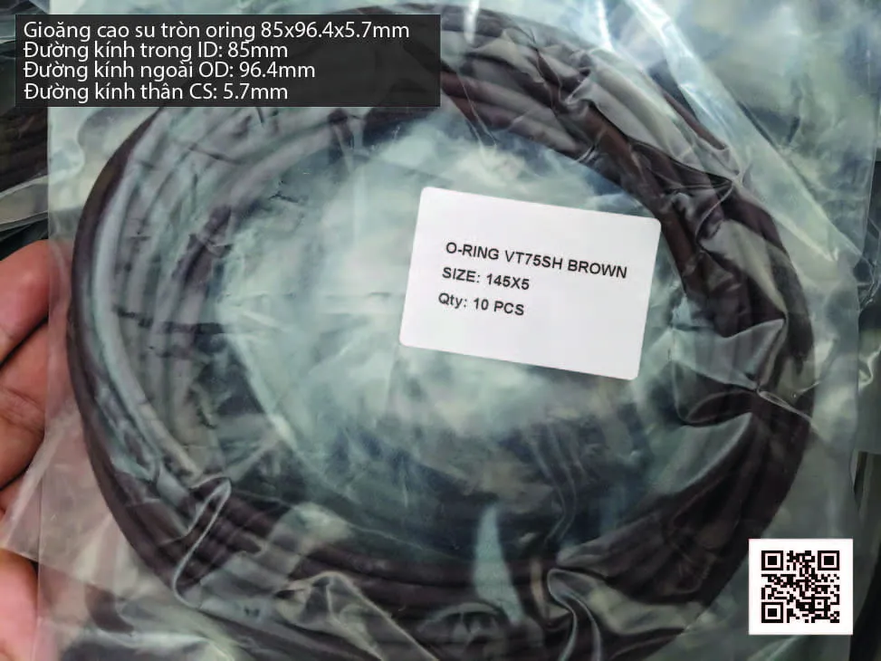 Gioăng Oring tròn cao su Viton 82x5.7 chịu nhiệt, chịu hóa chất — hình thực tế