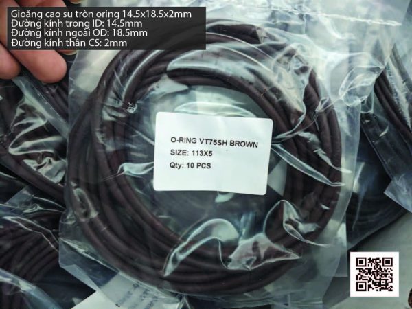 Gioăng Oring tròn cao su Viton 11.5x2 chịu nhiệt, chịu hóa chất - Hình ảnh 4
