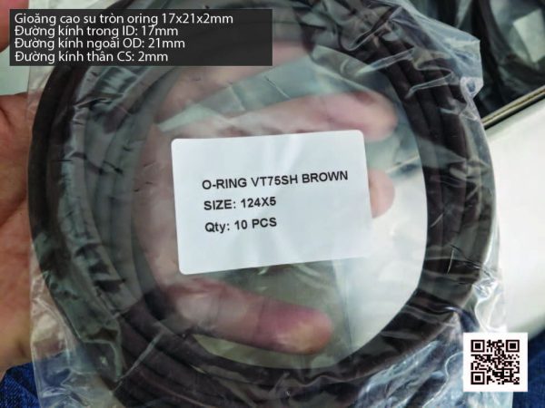 Gioăng Oring tròn cao su Viton 17x2 chịu nhiệt, chịu hóa chất