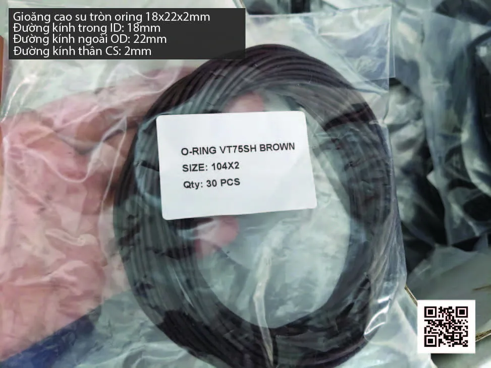 Gioăng Oring tròn cao su Viton 18x2 chịu nhiệt, chịu hóa chất