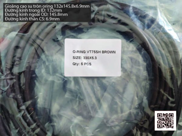 Gioăng Oring tròn cao su Viton 126x6.9 chịu nhiệt, chịu hóa chất - Hình ảnh 4