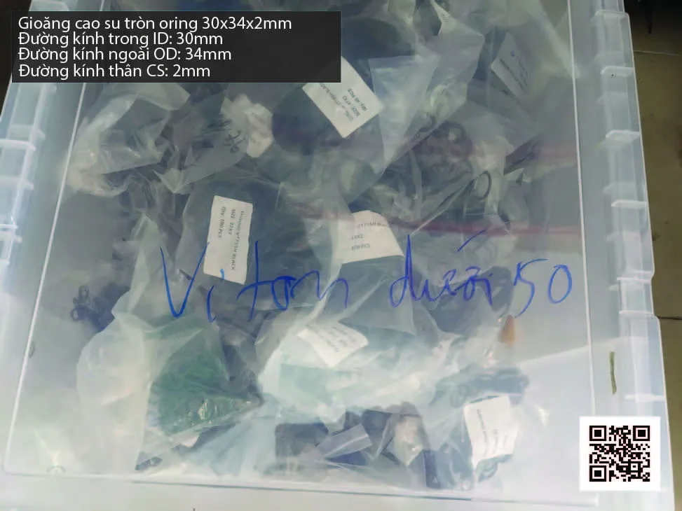 Gioăng Oring tròn cao su Viton 30x2 chịu nhiệt, chịu hóa chất