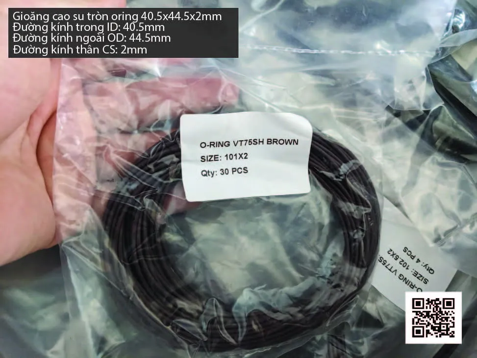 Gioăng Oring tròn cao su Viton 39x2 chịu nhiệt, chịu hóa chất — hình thực tế