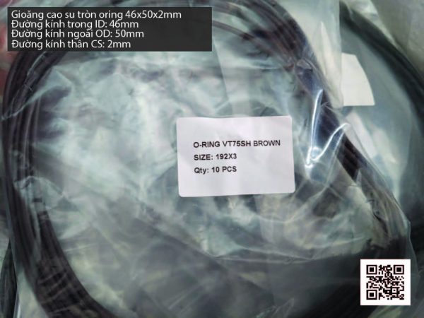 Gioăng Oring tròn cao su Viton 44.5x2 chịu nhiệt, chịu hóa chất - Hình ảnh 3