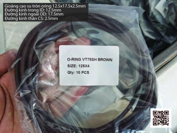 Gioăng Oring tròn cao su Viton 11x2.5 chịu nhiệt, chịu hóa chất - Hình ảnh 3