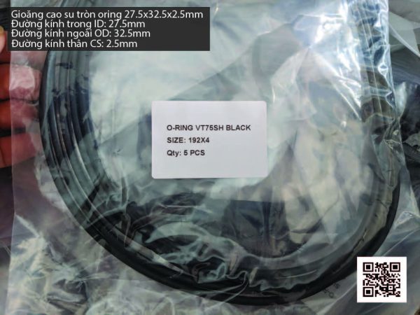 Gioăng Oring tròn cao su Viton 24.5x2.5 chịu nhiệt, chịu hóa chất - Hình ảnh 4