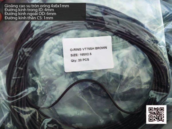 Gioăng Oring tròn cao su Viton 4x1 chịu nhiệt, chịu hóa chất