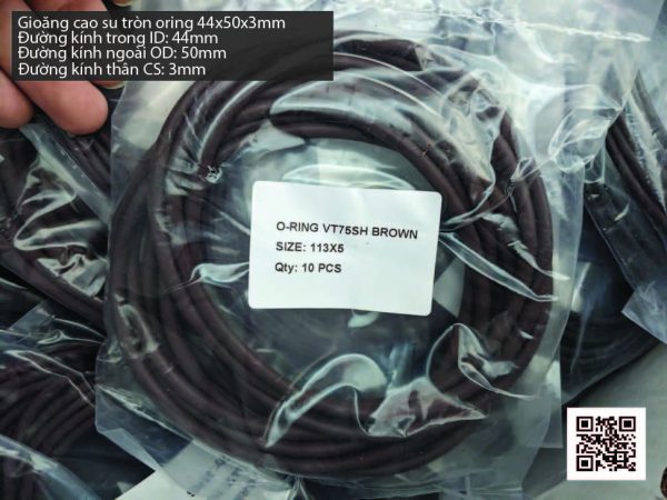Gioăng Oring tròn cao su Viton 42.5x3 chịu nhiệt, chịu hóa chất - Hình ảnh 3