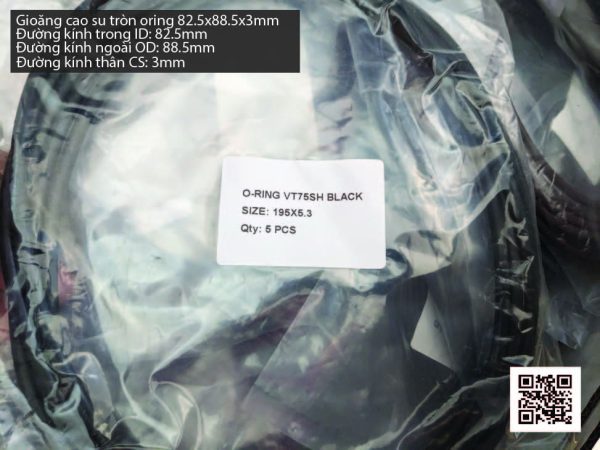 Gioăng Oring tròn cao su Viton 82.5x3 chịu nhiệt, chịu hóa chất