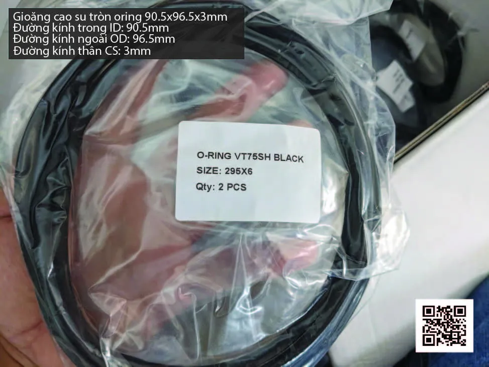 Gioăng Oring tròn cao su Viton 90.5x3 chịu nhiệt, chịu hóa chất