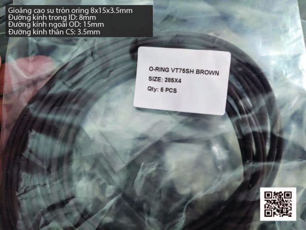 Gioăng Oring tròn cao su Viton 5x3.5 chịu nhiệt, chịu hóa chất - Hình ảnh 4