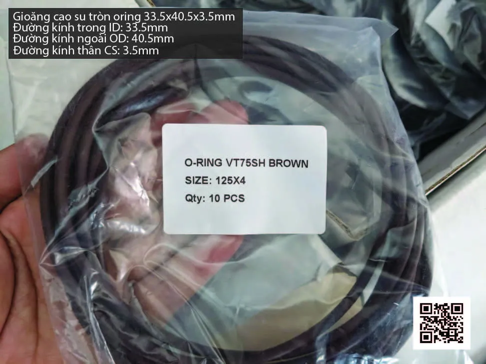 Gioăng Oring tròn cao su Viton 32x3.5 chịu nhiệt, chịu hóa chất — hình thực tế