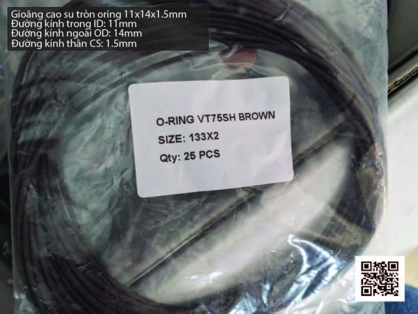 Gioăng Oring tròn cao su Viton 11x1.5 chịu nhiệt, chịu hóa chất