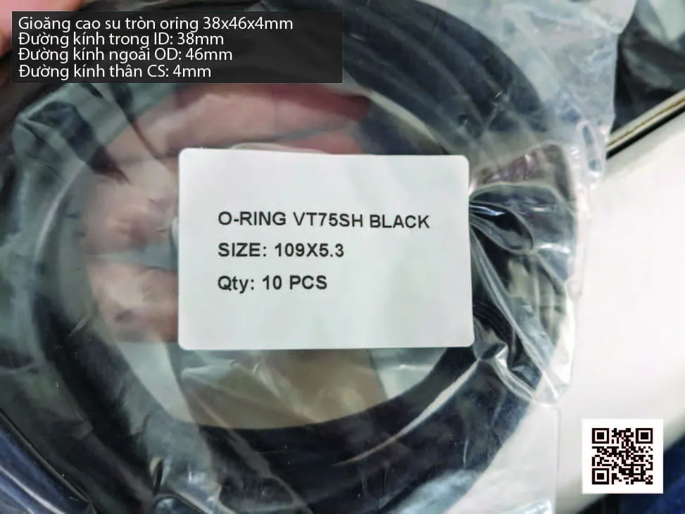 Gioăng Oring tròn cao su Viton 35x4 chịu nhiệt, chịu hóa chất — hình thực tế