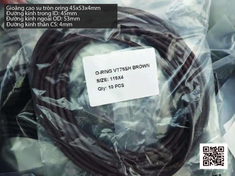 Gioăng Oring tròn cao su Viton 42x4 chịu nhiệt, chịu hóa chất — hình thực tế