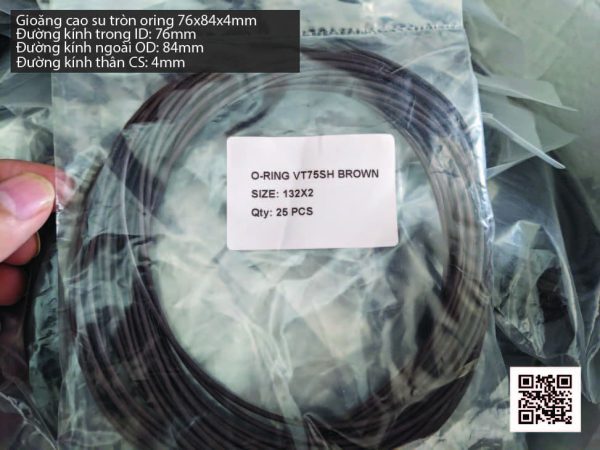 Gioăng Oring tròn cao su Viton 73x4 chịu nhiệt, chịu hóa chất - Hình ảnh 3