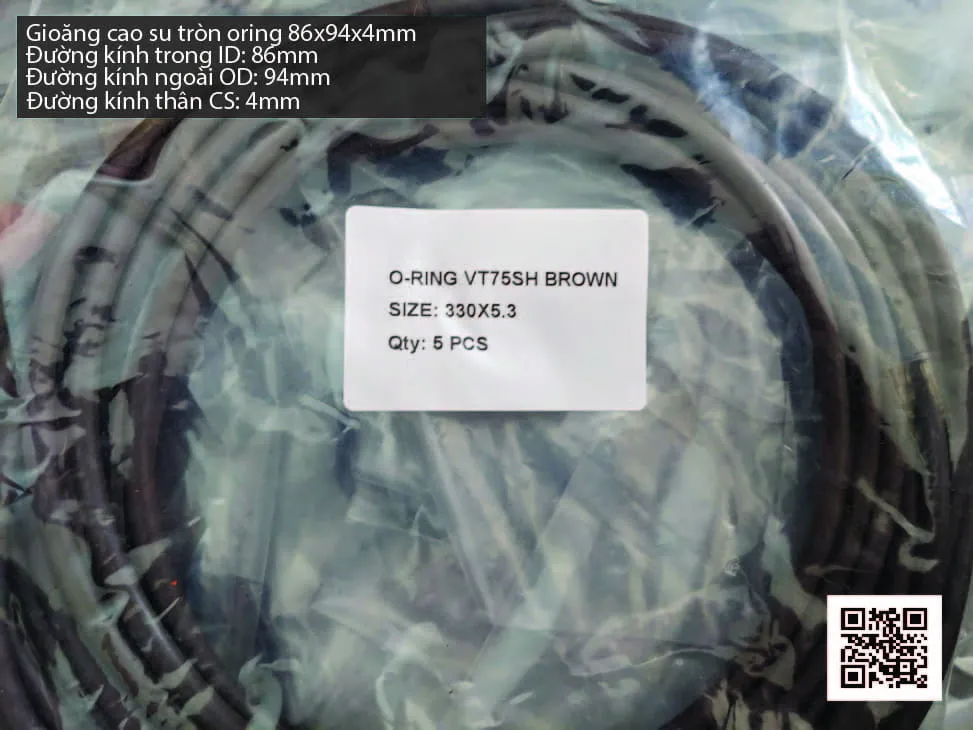 Gioăng Oring tròn cao su Viton 83x4 chịu nhiệt, chịu hóa chất — hình thực tế