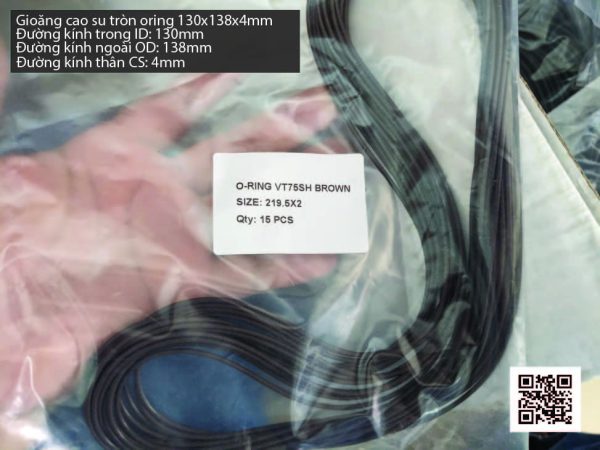 Gioăng Oring tròn cao su Viton 124x4 chịu nhiệt, chịu hóa chất - Hình ảnh 4