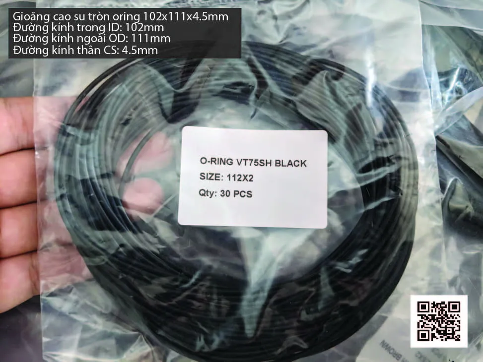Gioăng Oring tròn cao su Viton 99x4.5 chịu nhiệt, chịu hóa chất — hình thực tế
