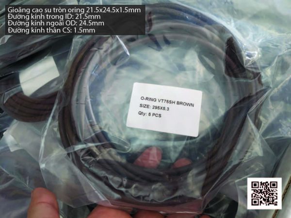 Gioăng Oring tròn cao su Viton 20x1.5 chịu nhiệt, chịu hóa chất - Hình ảnh 3