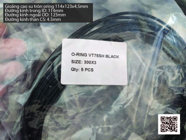 Gioăng Oring tròn cao su Viton 108x4.5 chịu nhiệt, chịu hóa chất - Hình ảnh 4