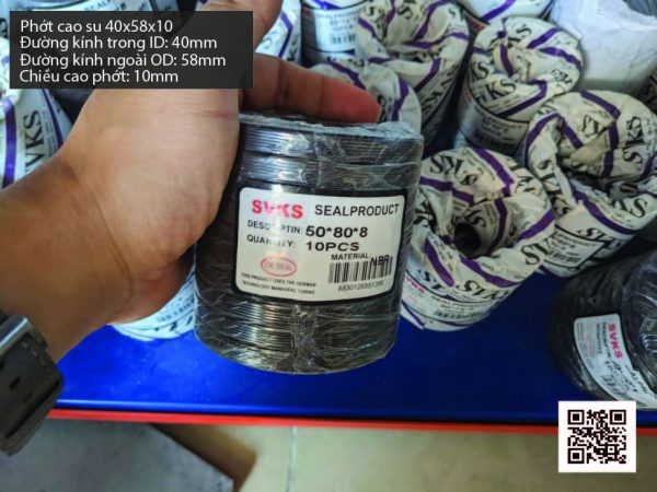 Phớt cao su Viton FKM 40x50x10 chịu nhiệt, chịu hóa chất - Hình ảnh 3