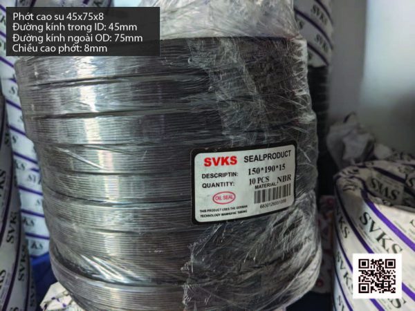Phớt cao su Viton FKM 45x68x8 chịu nhiệt, chịu hóa chất - Hình ảnh 3