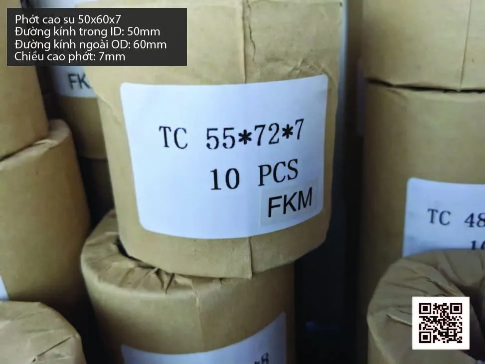 Phớt cao su Viton FKM 48x72x12 chịu nhiệt, chịu hóa chất — hình thực tế