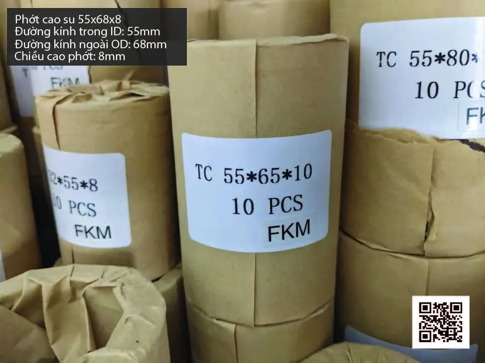 Phớt cao su Viton FKM 52x70x12 chịu nhiệt, chịu hóa chất — hình thực tế