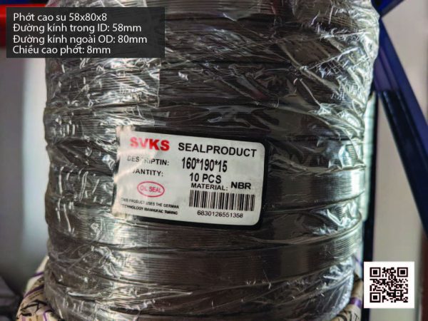 Phớt cao su Viton FKM 55x85x12 chịu nhiệt, chịu hóa chất - Hình ảnh 4