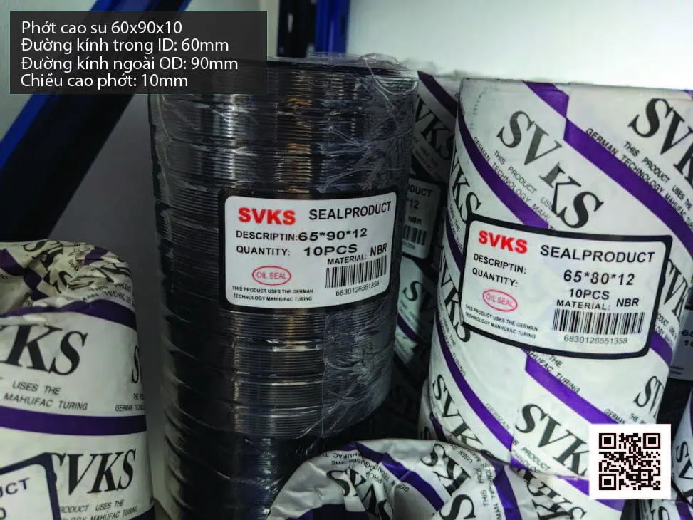 Phớt cao su Viton FKM 60x75x10 chịu nhiệt, chịu hóa chất — hình thực tế