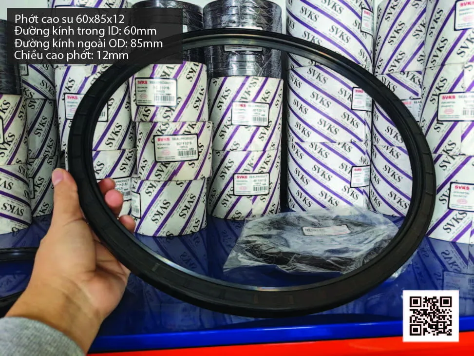 Phớt cao su Viton FKM 60x75x12 chịu nhiệt, chịu hóa chất — hình thực tế