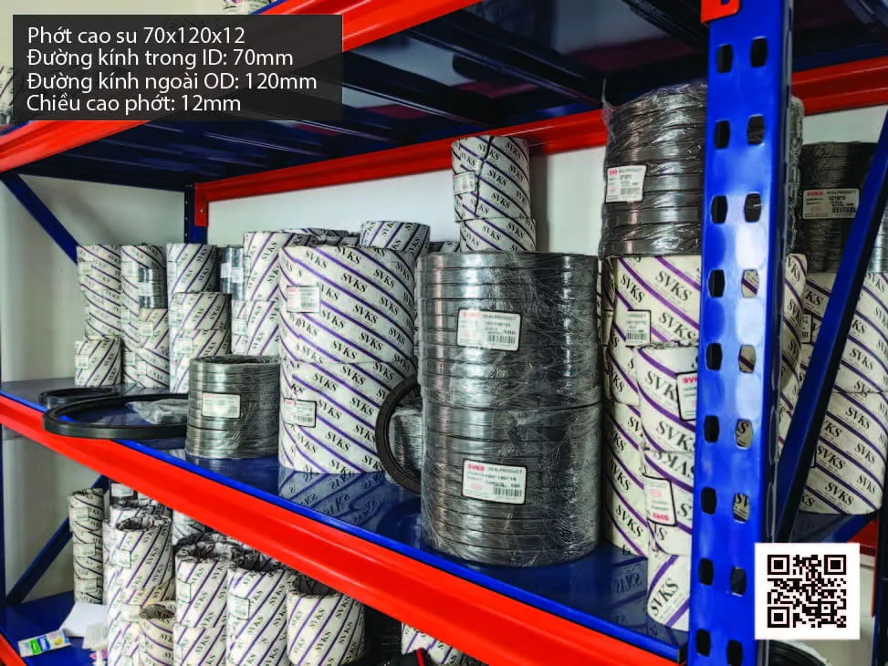 Phớt cao su Viton FKM 70x105x12 chịu nhiệt, chịu hóa chất — hình thực tế