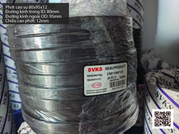 Phớt cao su Viton FKM 80x110x10 chịu nhiệt, chịu hóa chất - Hình ảnh 3