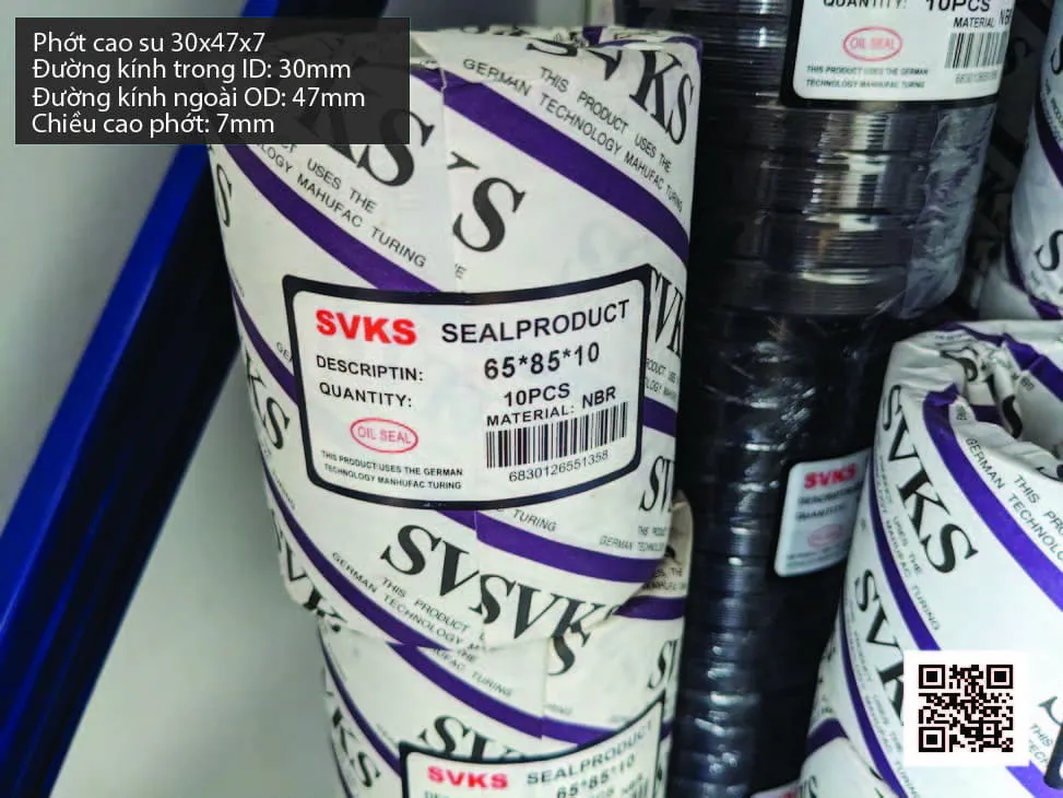Phớt cao su Viton FKM 30x47x7 chịu nhiệt, chịu hóa chất
