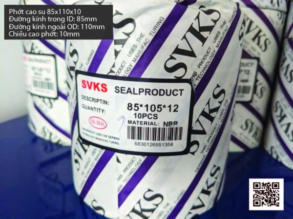 Phớt cao su Viton FKM 85x105x8 chịu nhiệt, chịu hóa chất - Hình ảnh 3