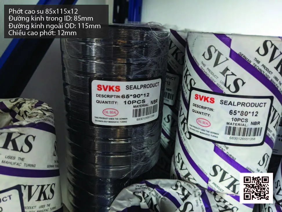 Phớt cao su Viton FKM 85x100x12 chịu nhiệt, chịu hóa chất — hình thực tế