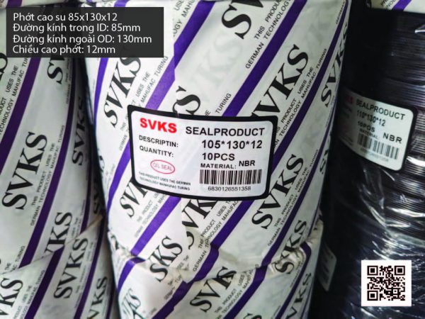 Phớt cao su Viton FKM 85x130x12 chịu nhiệt, chịu hóa chất
