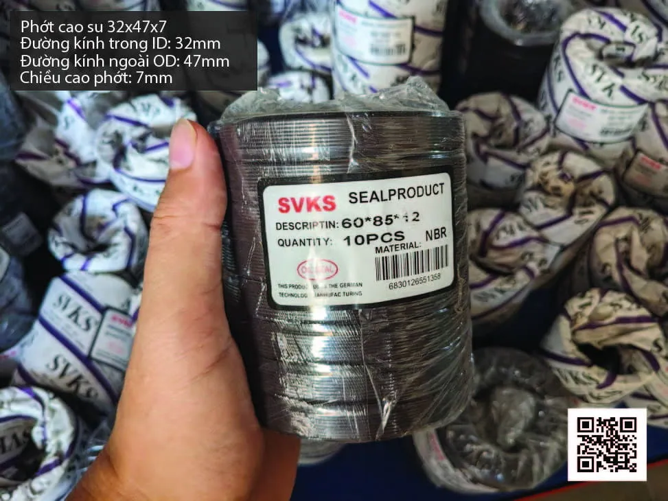 Phớt cao su Viton FKM 30x75x12 chịu nhiệt, chịu hóa chất — hình thực tế