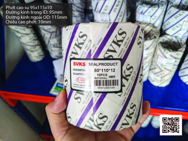 Phớt cao su Viton FKM 90x150x12 chịu nhiệt, chịu hóa chất - Hình ảnh 3